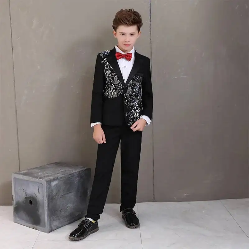 

Cosplay Costume Children's Suit Halloween Walk Show Piano Performance Suit Flower Girl Dress Set Two-piece Host Boy Suit