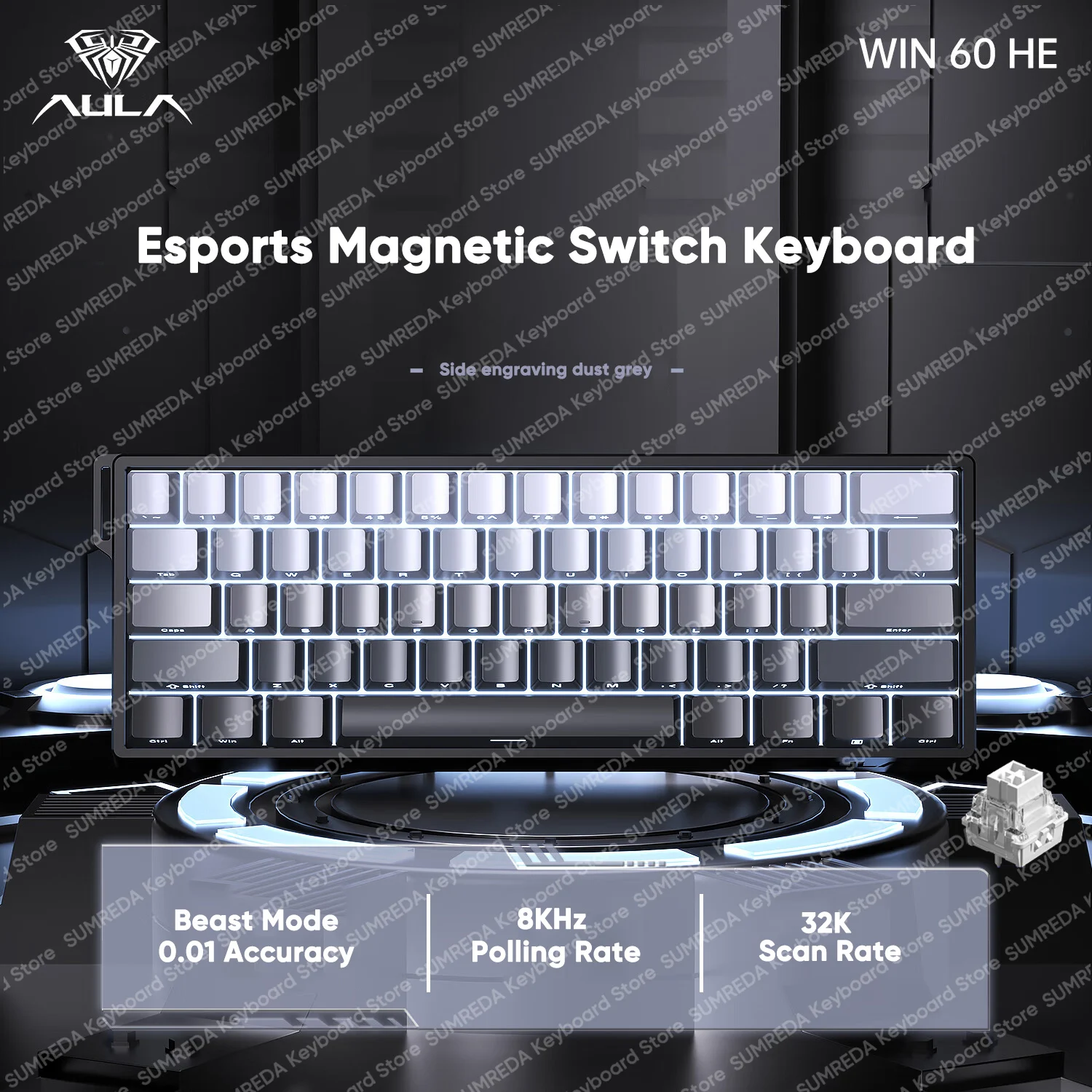 NEW Aula Win60 Win68 HE Game Keyboard Magnetic Switch 8k Wired Hot Swap RGB E-sports Gaming Mechanical Keyboard PC Accessories