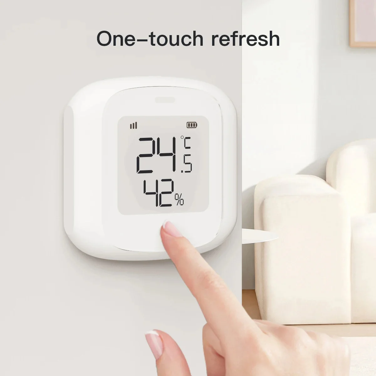 Tuya WiFi ZigBee Temperature Humidity Sensor Smart Home Automation Indoor Thermometer LCD Display Alexa Google Assistant Voice