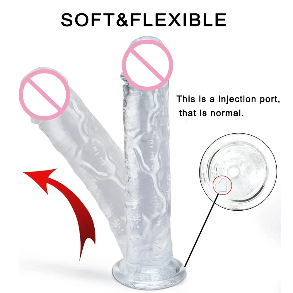 Realistic transparent Dildo, Sex toy for women, adult sex toy, female dildo masturbation stick, male anal stopper