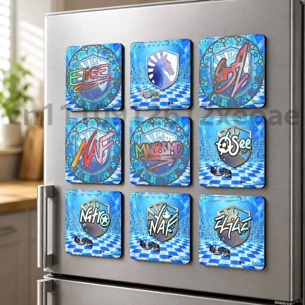 T-Team Liquid Reusable PVC Fridge Magnet 55x55mm Decorative Magnetic Sticker for Metal Surfaces