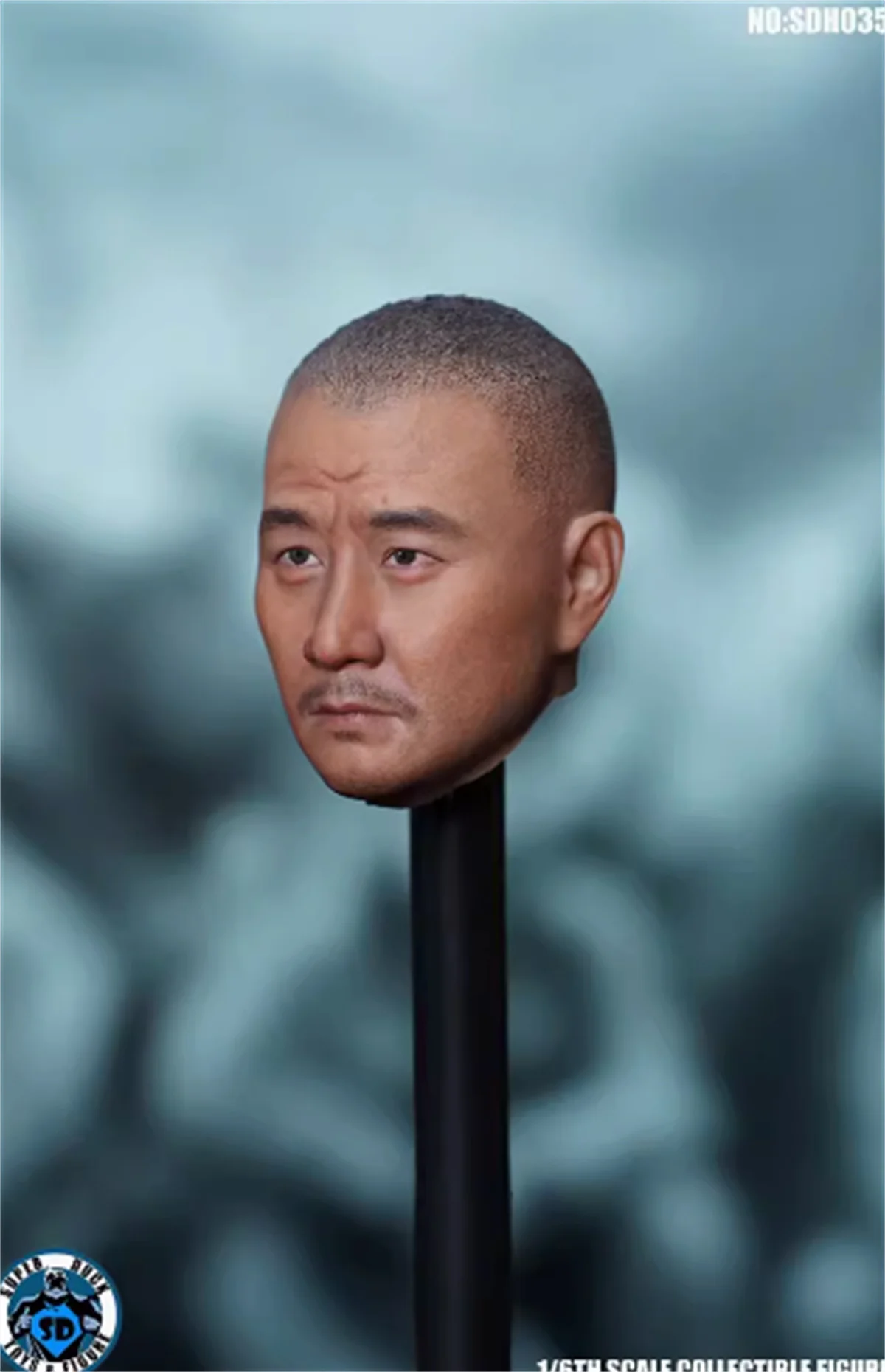 SUPER DUCK SDH035 1/6 Chinese Tough Guy Hu Jun PVC Head Sculpt Carving Fit 12'' Male Soldier Action Figure Body