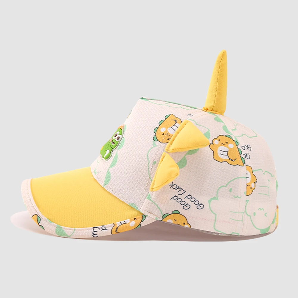 Children's Hats Spring New Printed Dinosaur Cartoon Baseball Caps For Boys And Girls Baby Cool Sunshade Cap