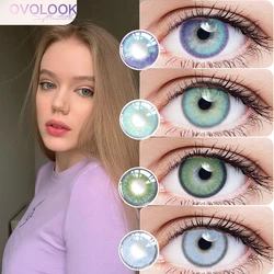 1pair Blue Contact Lenses with Diopters Graduated Beautiful Pupil Prescription Correct Myopia Hydrophilic Cosmetics Accessories