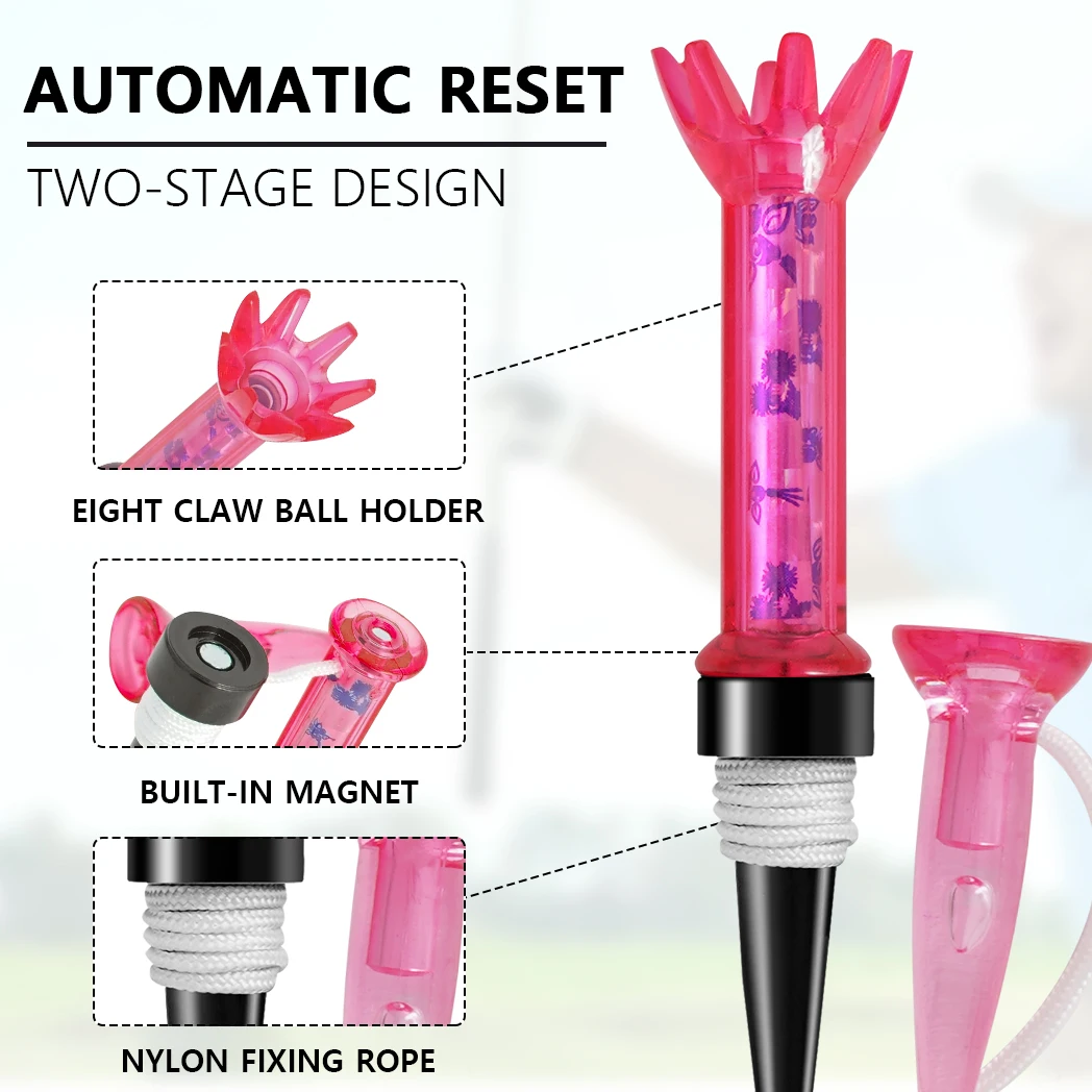 Caiton Golf Tees 2 Adet |   Renkli Plastik Top Tutucu ile Premium Manyetik Tişörtler |   80MM ve 70MM Uzunlukta |   Golf Ekipmanları Aksesuarları