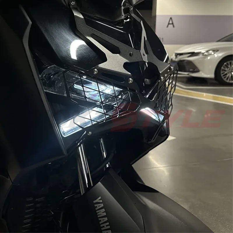 Motorcycle Accessories Front Headlight Grille Guard Cover Protector Decorative Protection Network For YAMAHA XMAX300 2021-2024