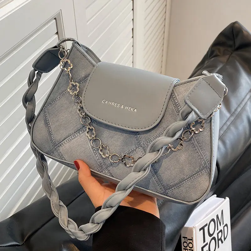 Popular Niche Women New Design High-end Texture Crossbody Bag Ladies Single Shoulder Underarm Bag High Quality Purse Handbag