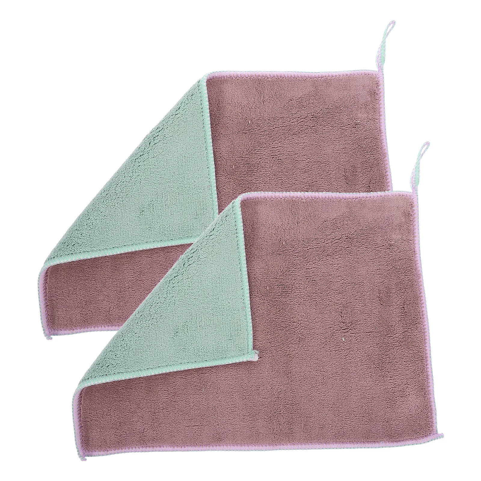 

2Pcs Kitchen Absorbent Dishwashing Soft Durable Dishcloths Convenient Multi-Function for Cutlery Pots Pans