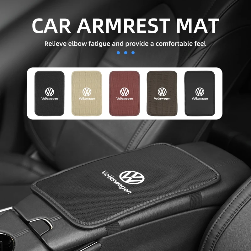 Car Armrest Box Pad Center Console Arm Rest Mat Auto Interior Accessories For VW R Golf mk5 Passat Scirocco Polo Jetta GTE GTI