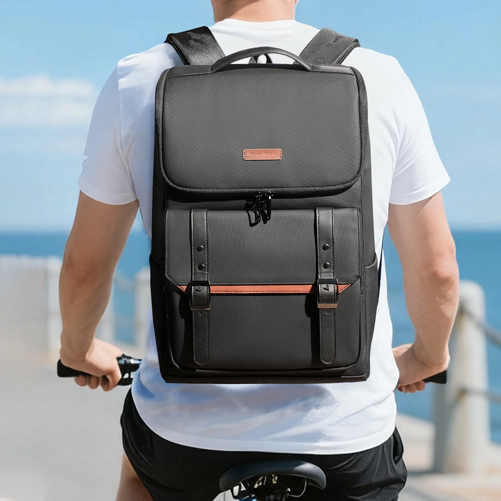 Heroic Knight Business Men's Backpack Stylish 17.3 Inch Laptop Backpack For Work Waterproof Man Schoolbag Weekend Travel Daypack