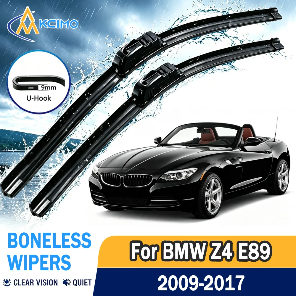 All Weather U J Hook Wiper Blades 22"+20" Perfect Fit For BMW Z4 E89 2009-2017 Reduce Driving Noise Anti-Vibration Wipers
