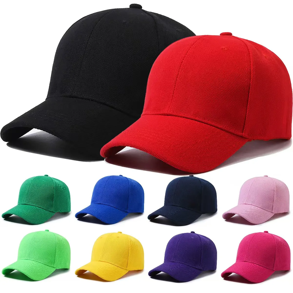 1PC Unisex Cap Casual Plain Baseball Cap Adjustable Snapback Hats For Women Men Hip Hop Cap Street Dad Hat