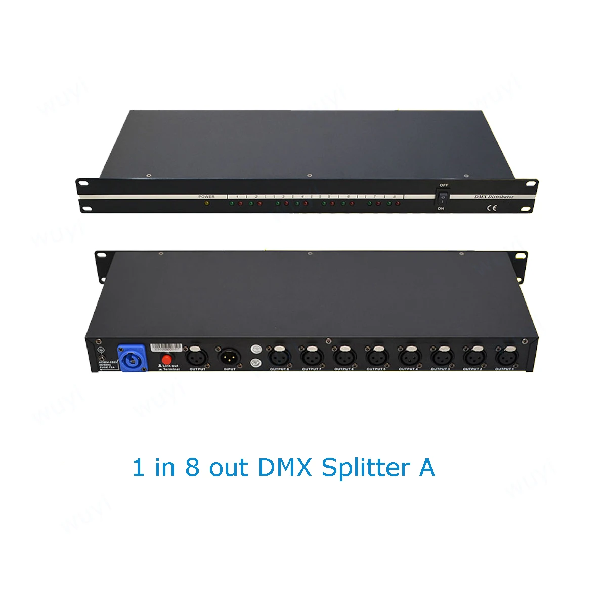 

8 Way Channel DMX512 RDM Signal Splitter Distributor Isolated Amplifier Expander 3Pin 1in 2 input 8 Output Neutrik XLR Plug