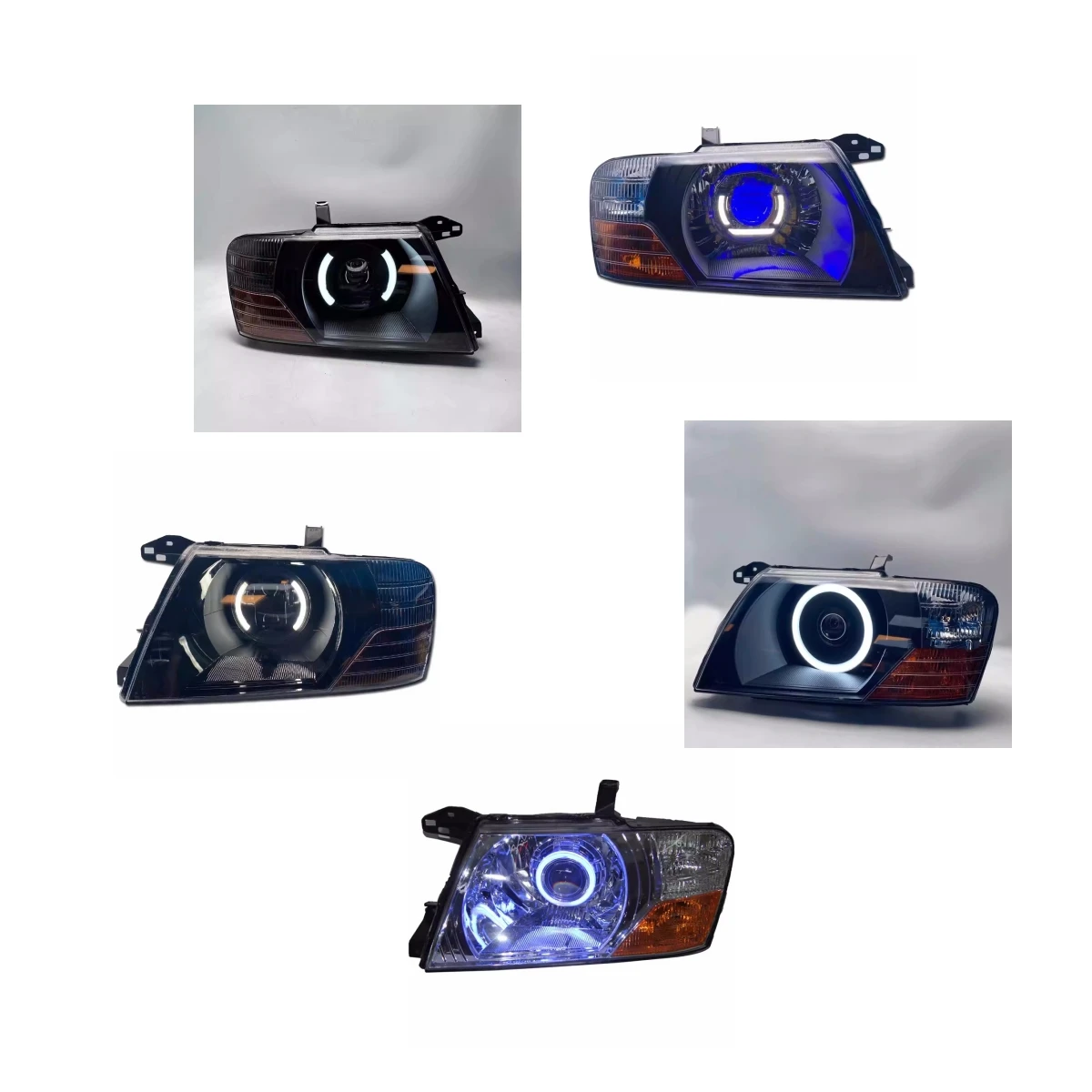 

1 Pair LED Headlight Assembly for Mitsubishi Pajero V73 modified Daytime running light Laser Lens Car Accessories