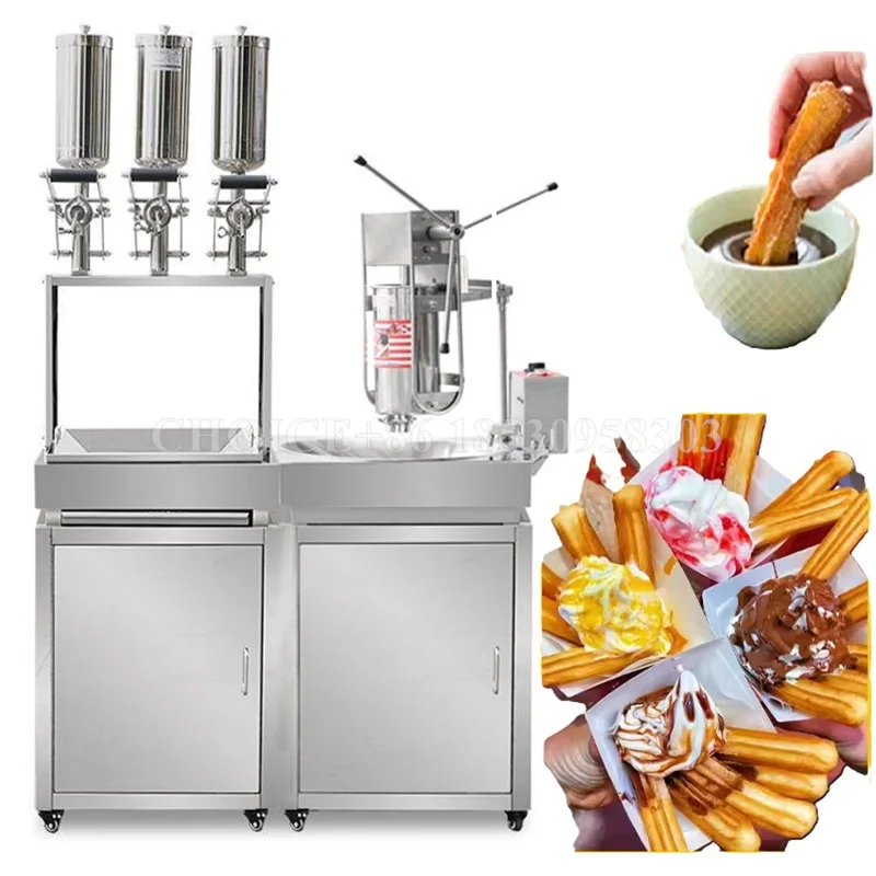 

Factory Churros Machine with Fryer Spanish Churro Machine with Cabinet Good Quality Churros Maker 30L Bakery/Snack Shop Hot Sale