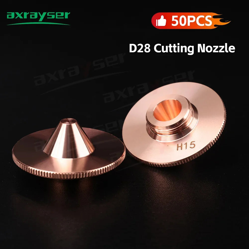 10/50PcsD28 M11 Fiber Plate Laser Cutting Nozzle Detailed Cutouts Nozzles for Precitec ProCutter1.0 2.0 LightCutter MiniCutter2D