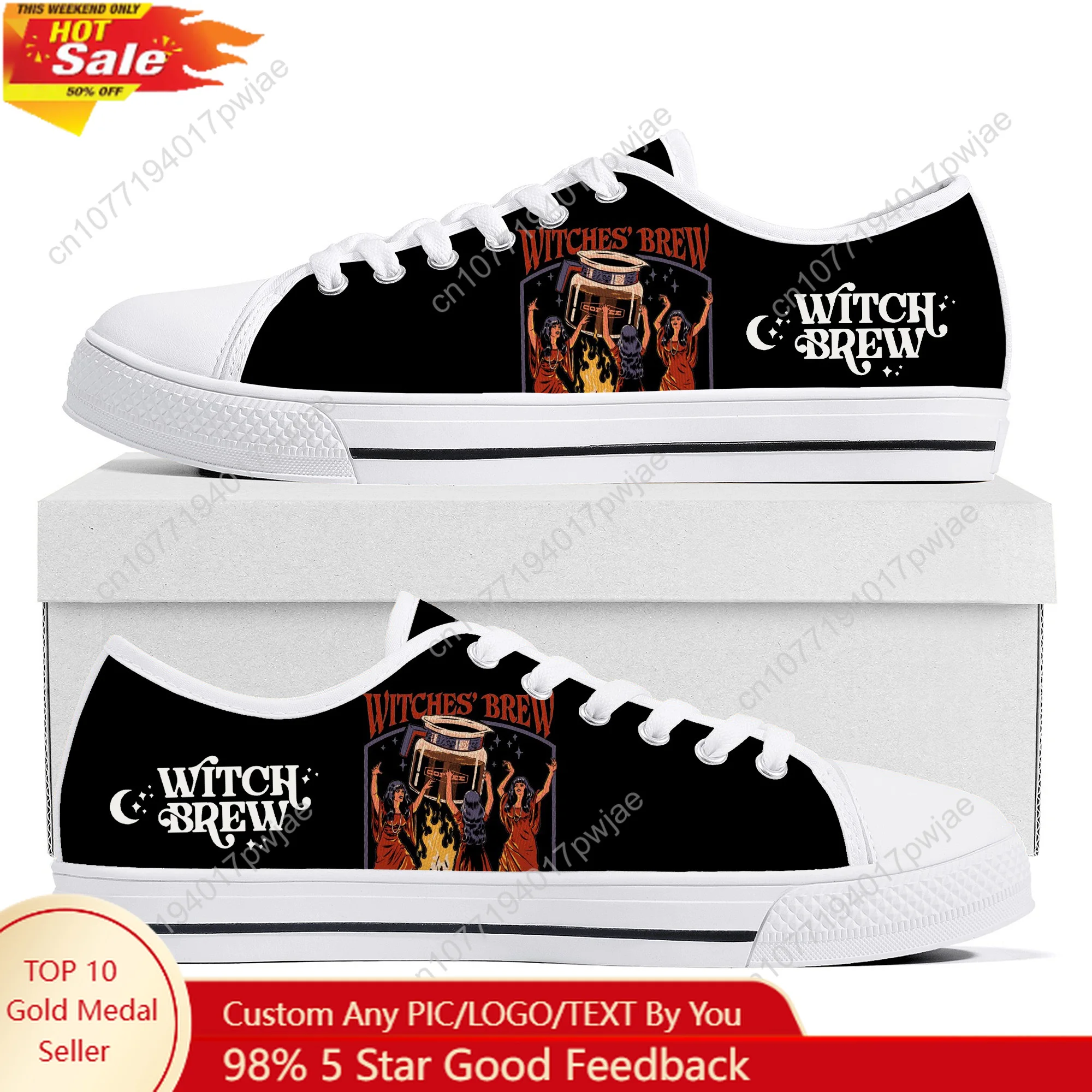 

Witches Brew Coffee Black Magic Low Top Lightweight Sneakers Mens Womens TeenagerCanvas Sneaker Hiking Travel Casual Shoes