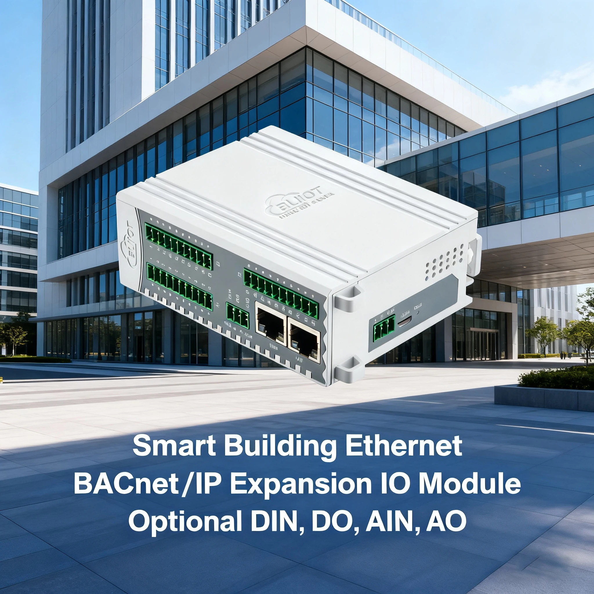 Smart Building Ethernet RS485 Modbus RTU BACnet/IP Expansion I/O Module Supporst Digital and Analog Input and Output