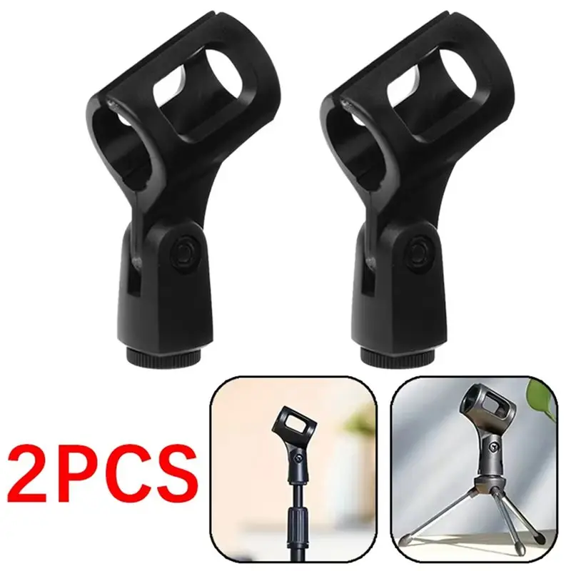 B49C 4Pcs Universal Microphone Stand Clips Adjustable Mic Clamp Mount Holders For Secure And Flexible Placement