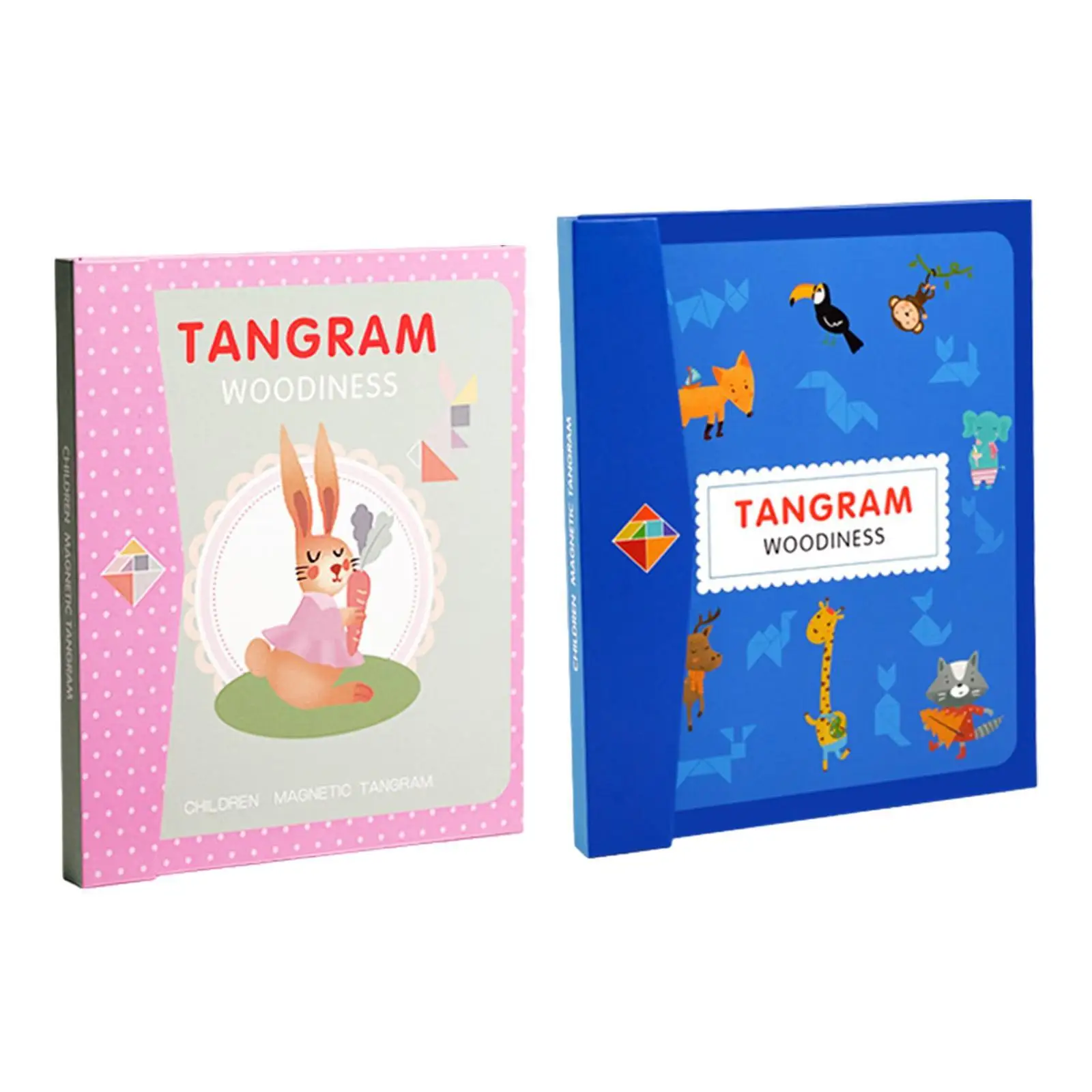 Tangram Puzzle Fun Color Perception Travel Game Shape Pattern Block for Children Kids Adults Boys Girls Preschool Birthday Gift