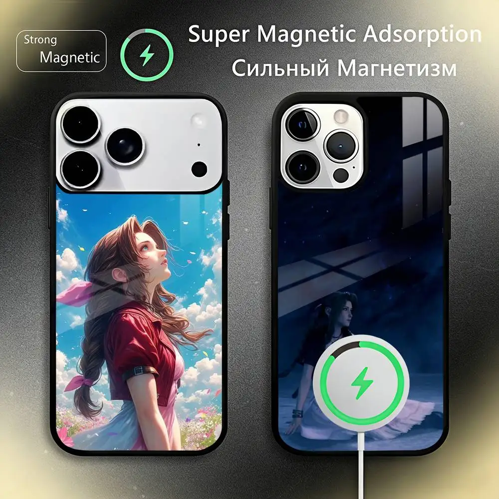 

Cute A-Aerith G-Gainsborough Phone Case For IPhone17 16 15 14 13 12 11 Plus Pro Max Plus Wireless Charger Cover Funda