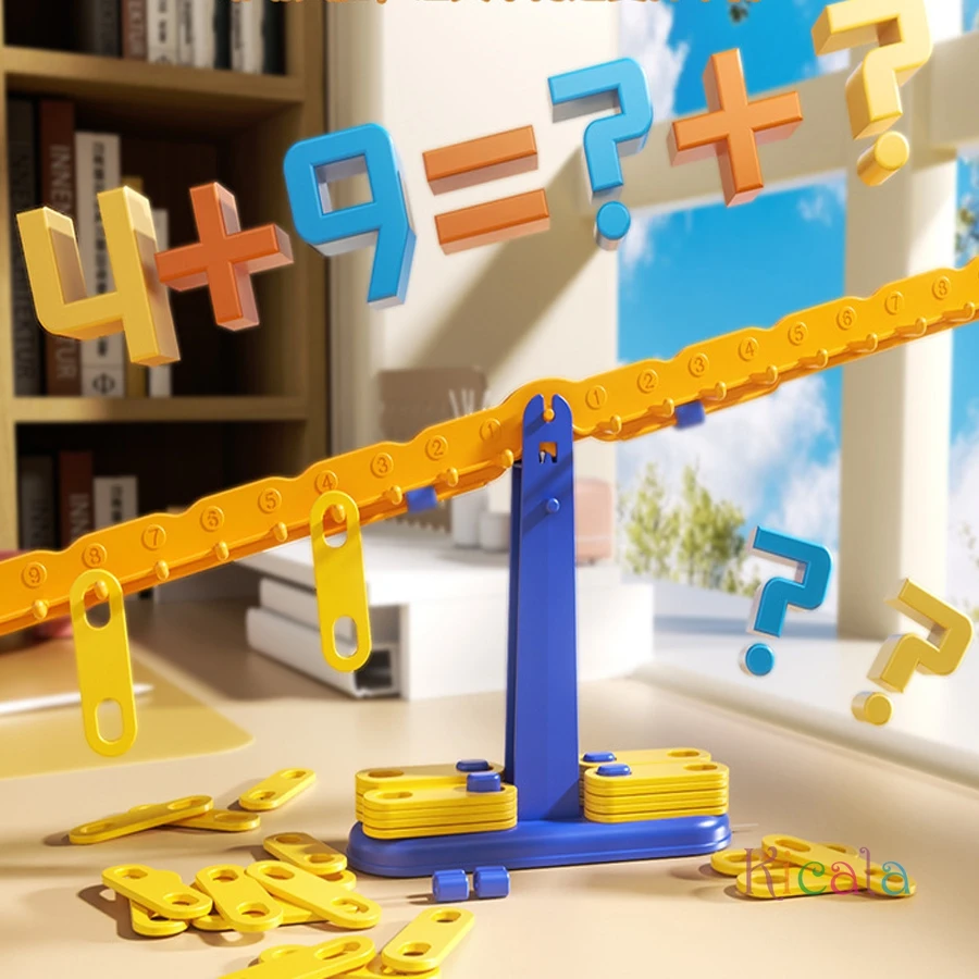 

Math Toy Balance Scale Montessori Educational Number Learning Game Counting Weighing Puzzle STEM Teaching Aid for Kids Gift