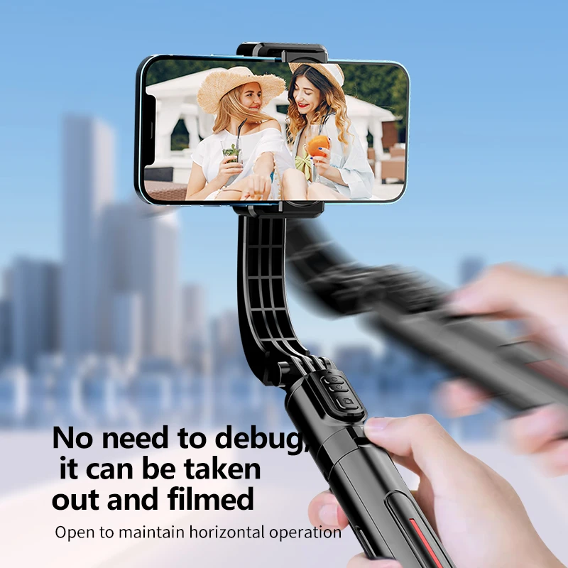 FANGTUOSI Nuovo stabilizzatore video mobile Treppiede per selfie stick Bluetooth Stabilizzatore cardanico per cellulare wireless per smartphone Live