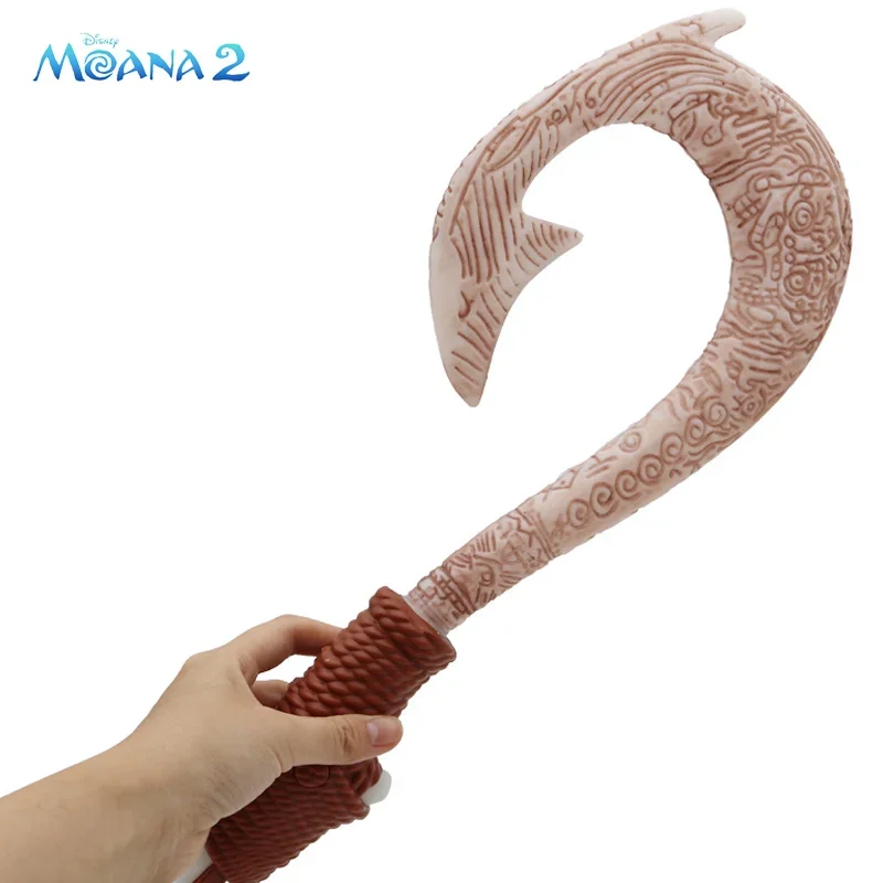 Disney Moana 2 Mauis Fishhook Glow Music Prop Sickle Maui Animation Movie Cartoon Children Birthday Gift Christmas Gift 1:1 DIY