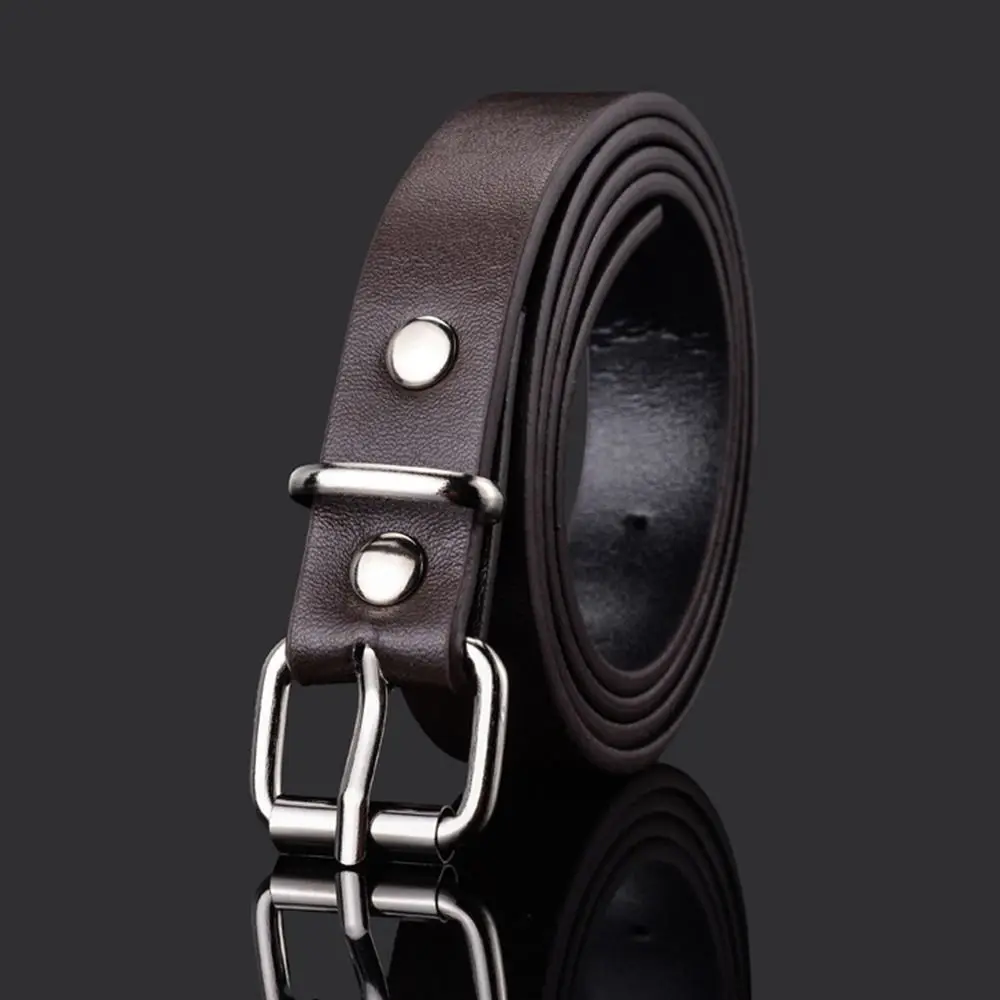 Boys Girls Retro Vintage Trouser Dress Belts Thin Waist Strap Children Leather Belt Pin Buckle Waistband