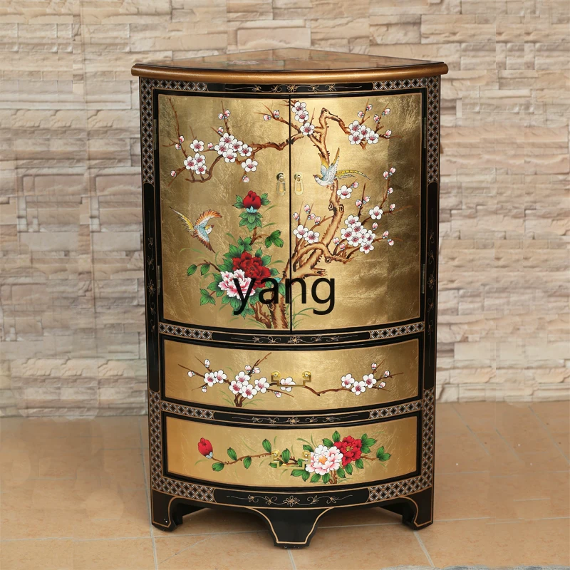 XYY classical furniture hand-painted furniture Jinbo furniture two bucket double door triangular cabinet