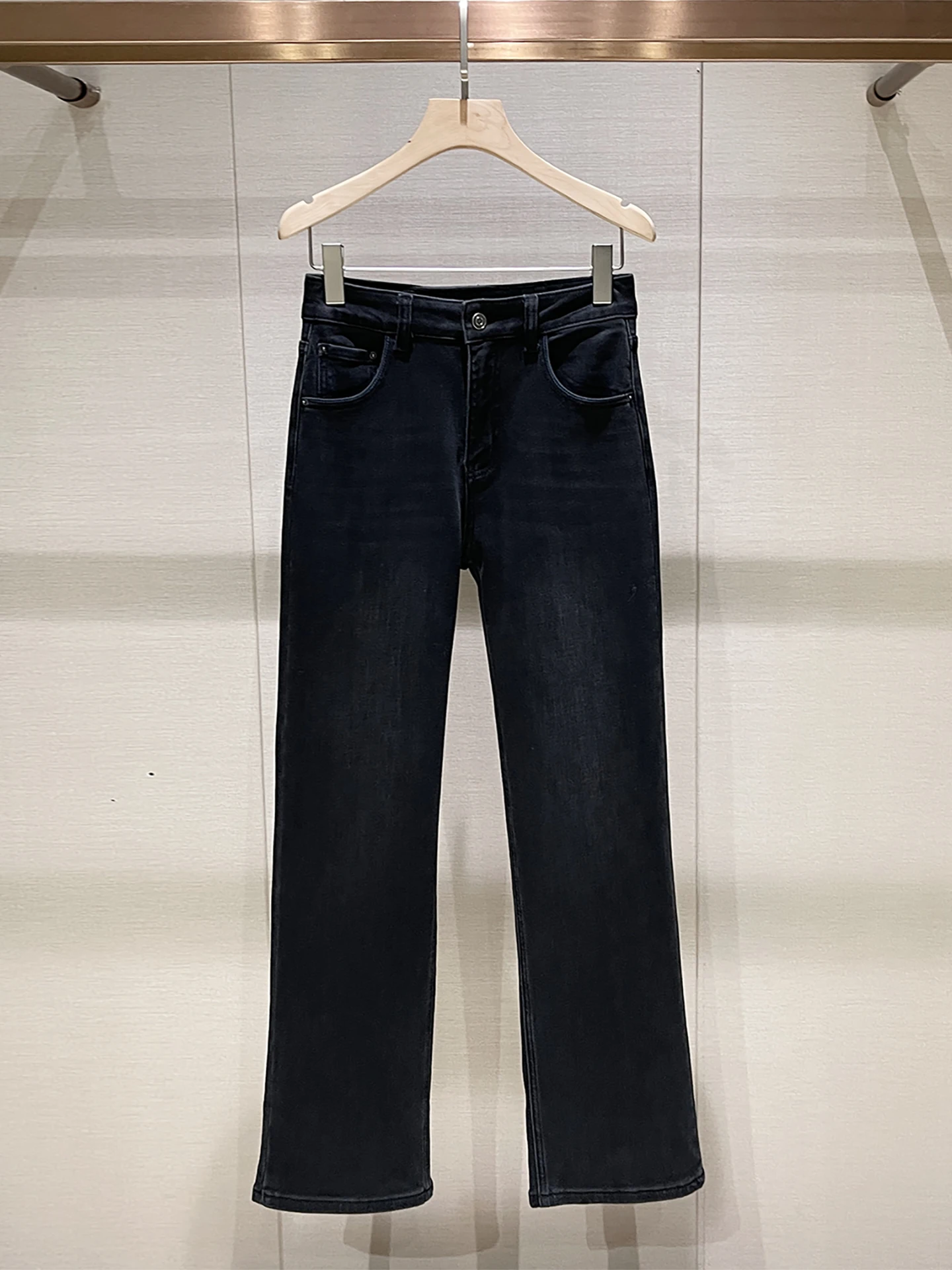 

High Waist Slim Fit American Sle Straight Leg Fce Lined Women's Jeans Casual Comfortable Breathable Winter New Arrival