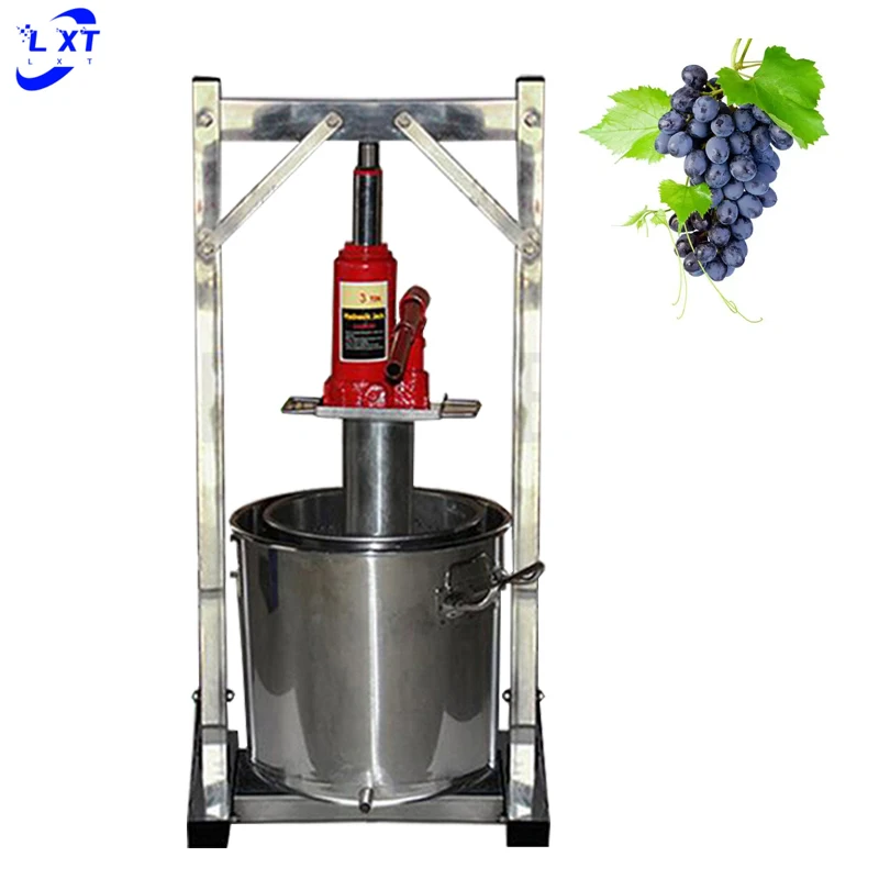 Manual Hydraulic Fruit Juicer Commercial Hand Stainless Steel Grape Press Machine Small Grape Wine Pressing Machine