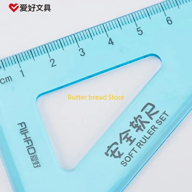 Set W89C Set righelli trasparenti da 4 pezzi Strumento misurazione righello trasparente