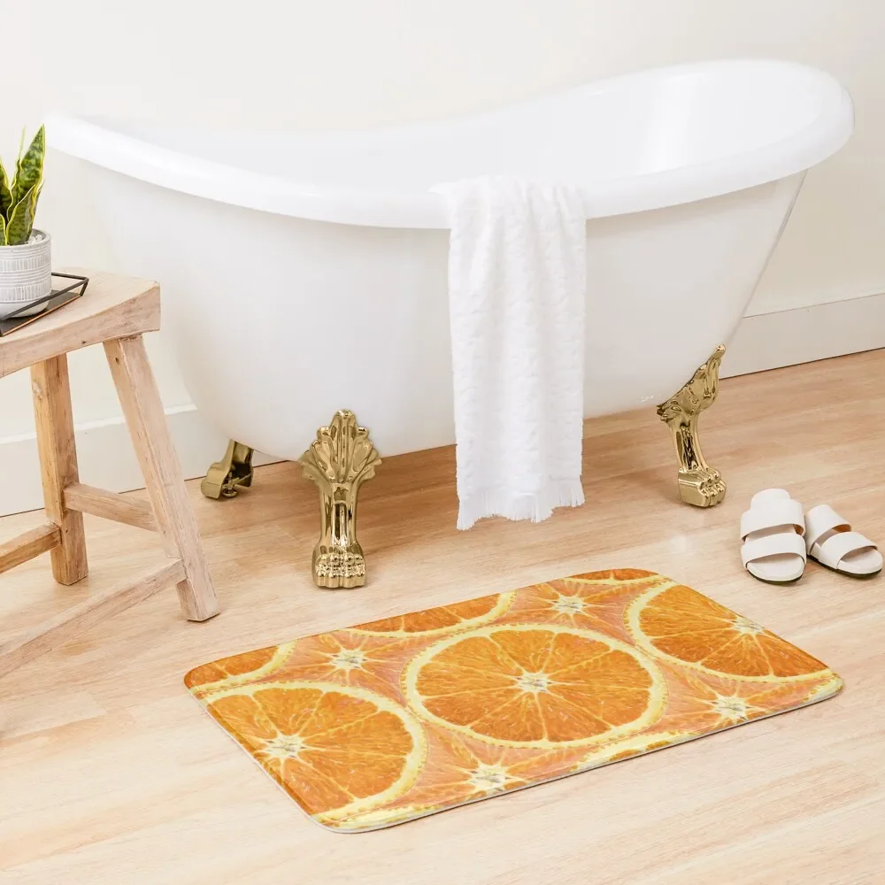 

Orange Slices Bath Mat Carpet In The Bathroom Bathroom Rug Front Door Carpet Living Room Mat