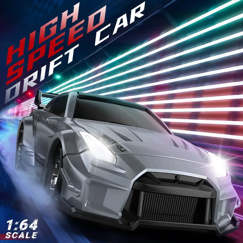 

2.4G 1/64 RC Drift Cars GTR Mini Racing Vehicle Toy 4WD Remote Control Full Scale Sports Car Drift Supercar Toys for Boy Gifts