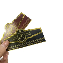 custom.Custom Cigar Label Logo Foil Printing Embossing Cigar Band Label Printing Cigar Band Sticker