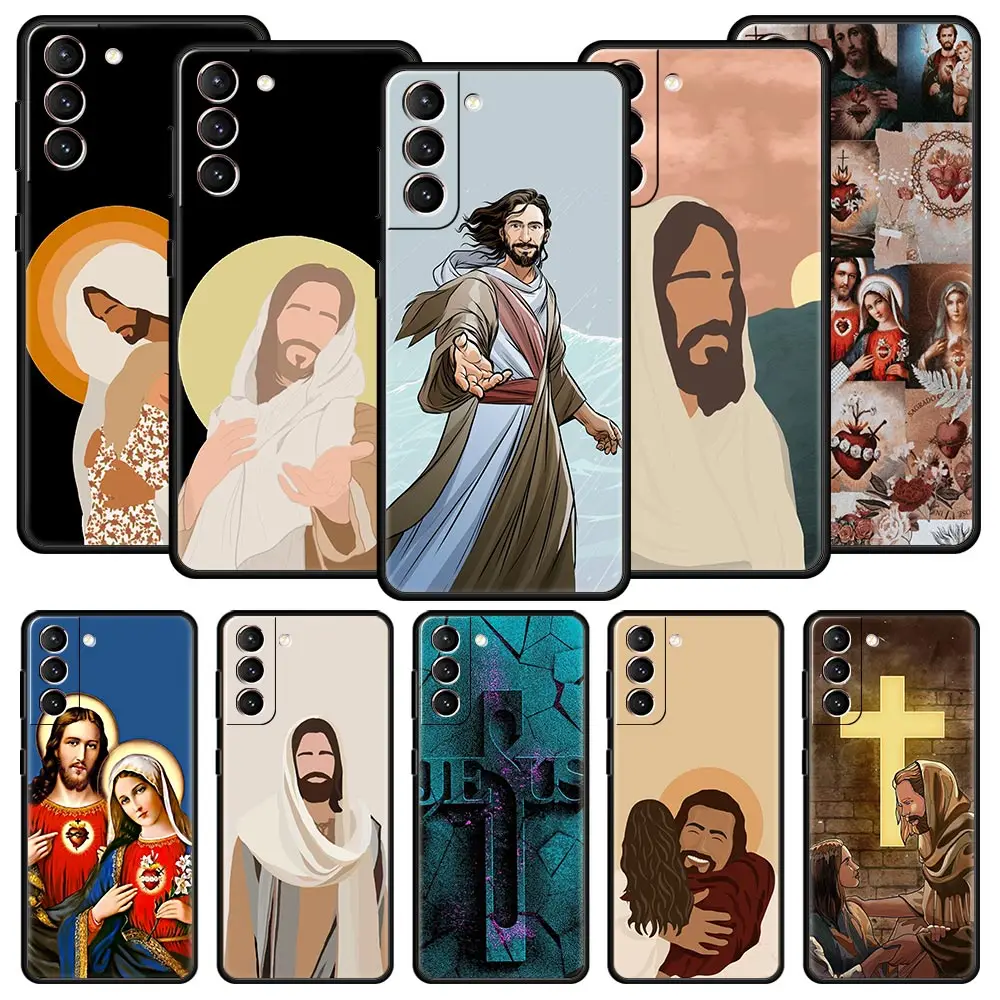 Phone Case For Samsung Galaxy S23 S22 Ultra S20 S21 FE 5G S10 S9 Plus S10E S8 Note 20 Cover New Faith Christian Religious Jesus