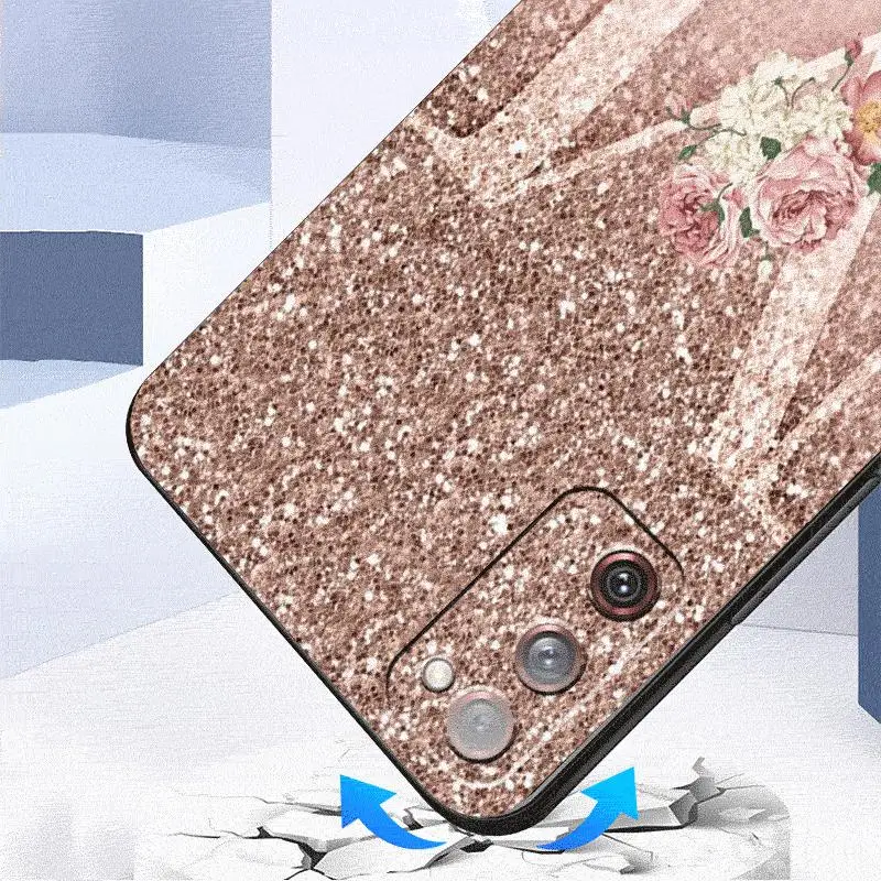 Etui Letter Pink Shiny M R do Samsung Galaxy S24 S23 S22 Ultra S20 FE S21 S10 Note 20 10 Plus Pokrowiec na telefon — zdjęcie 3