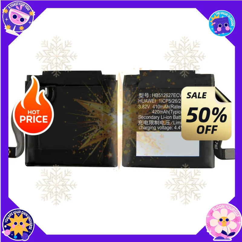 SWZY HB512627ECW 3.82V 420mAh Battery for Huawei WATCH 2 Pro 4G 2Pro 3.82V 420mAh Smart Watch Battery