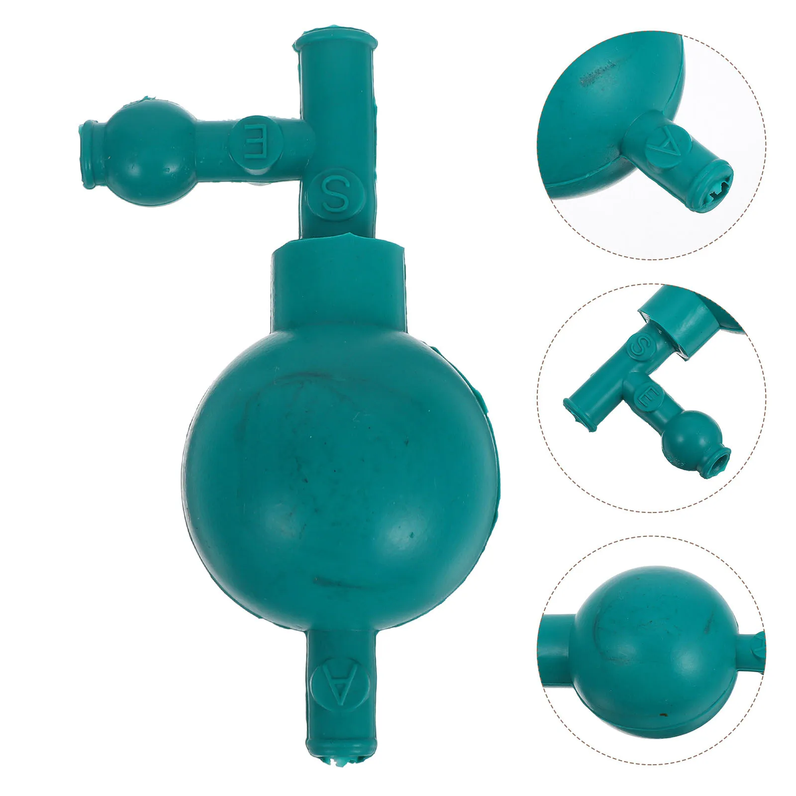 

Rubber Pipette Suction Filler Bulb 3 Valves Quantitative Squeeze Bulb Lab Liquid Measurement Transfer Tool Valves