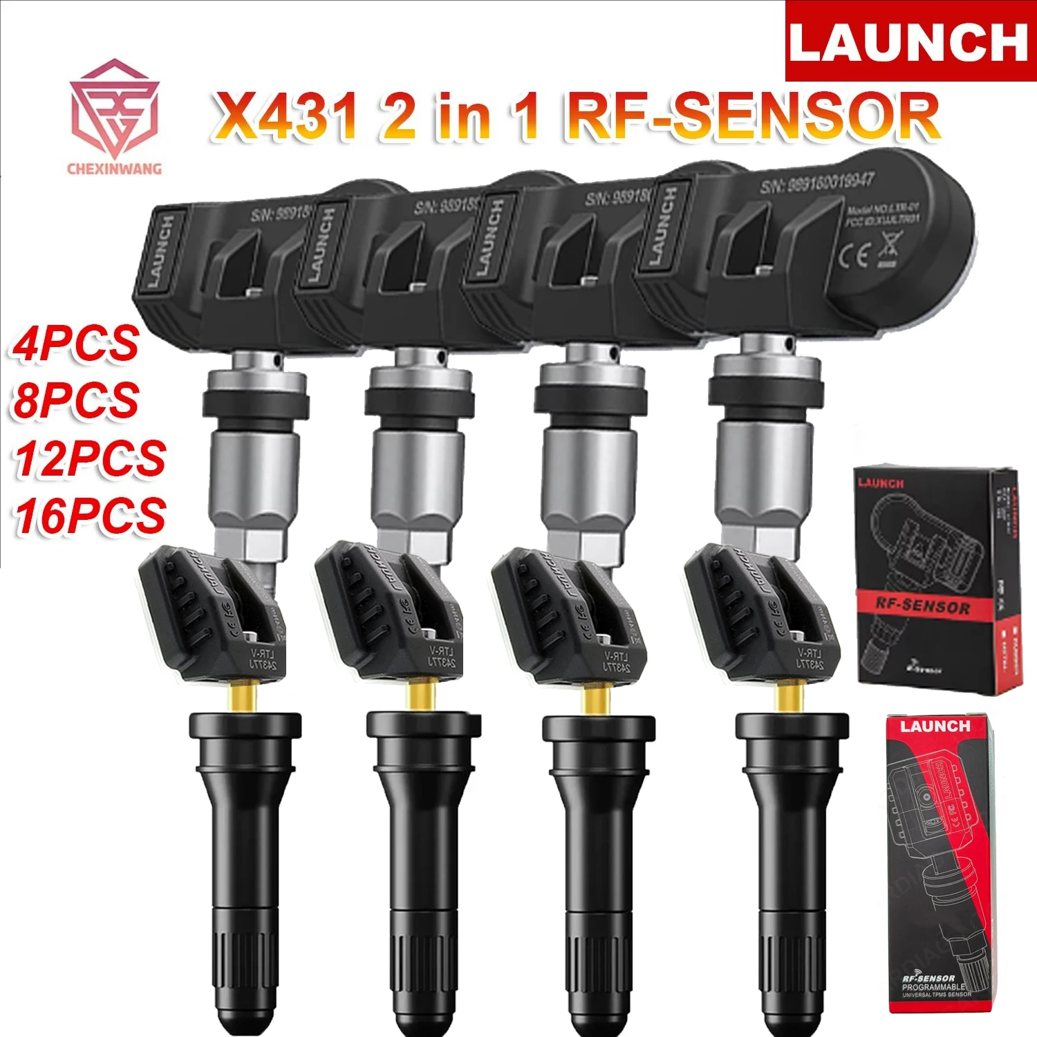 

LAUNCH X431 2 in 1 RF-SENSOR 315MHz & 433MHz TPMS Sensor Tire Repair Tools Scanner Tire Pressure Sensors Tester Programming