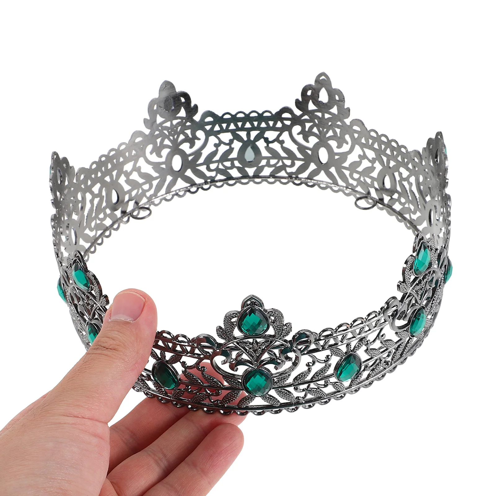 

Medieval King Crown Rhinestone Adult Costume Headband For Men Women Prom Wedding Party Cosplay Accessory Crown Hair Tiaras