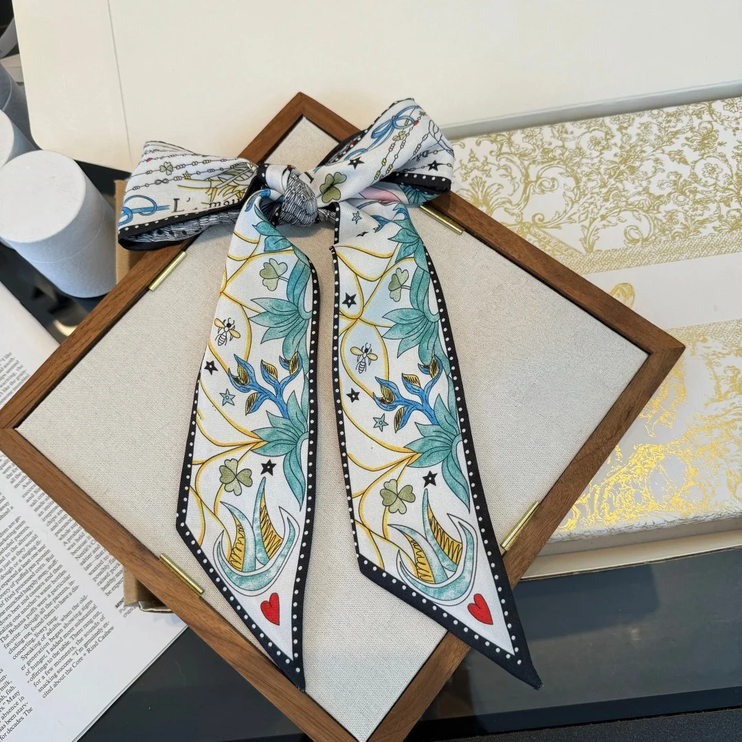 brand-discount-double-layer-silk-scarf-floral-print-bouquet-headband-narrow-ribbon-headband-hair-scarf-versatile-for-bag-ties
