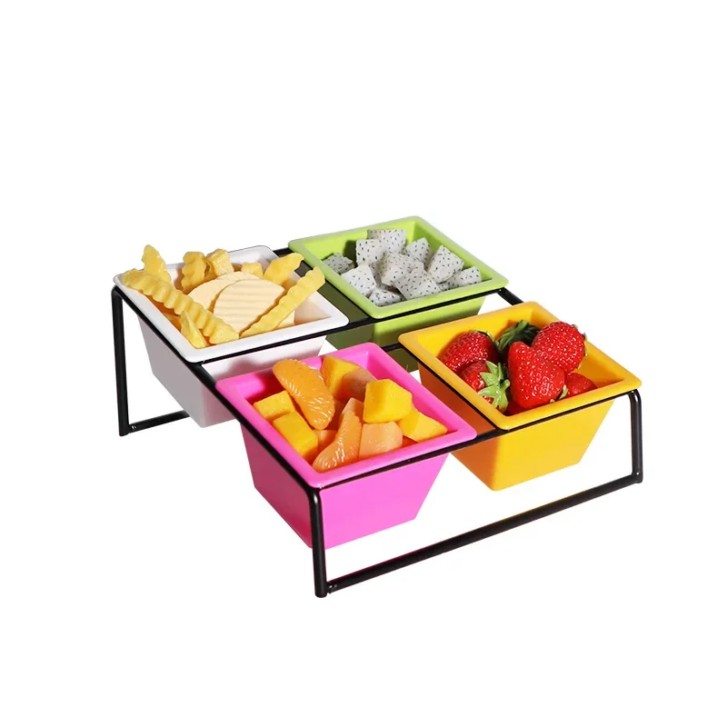 

KTV special bar snack plate led fruit platter snack plate grid rack
