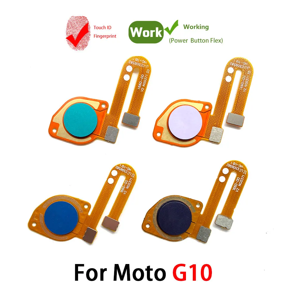 50Pcs，NEW Tested For Moto G10 G20 G30 G50 G60 Scanner ID Home Button Fingerprint Menu Return Key Recognition Sensor Flex Cable