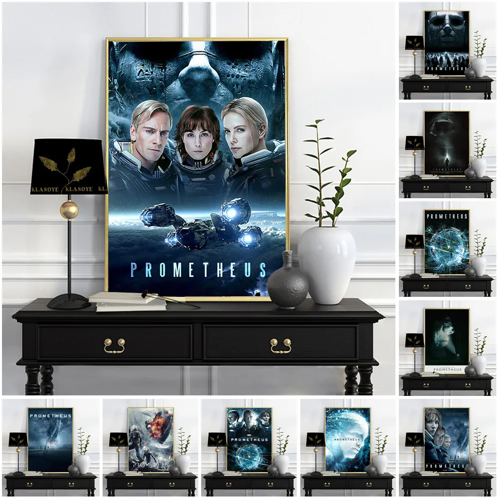 Prometheus Science Fiction Horror Film Poster Video Room Cinema Wall Stickers Art Print Canvas Painting Decor