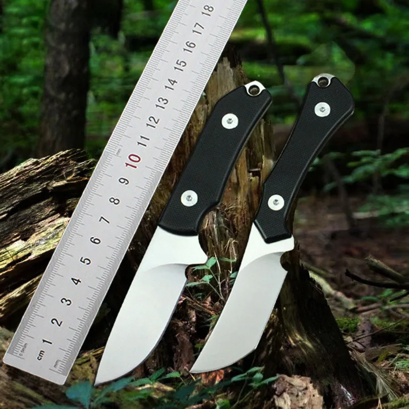 

8CR13MOV Stainless Steel Outdoor Camping Fixed Blade Knife G10 Handle Portable Pocket Survival Knife Tactical Military Scabbard