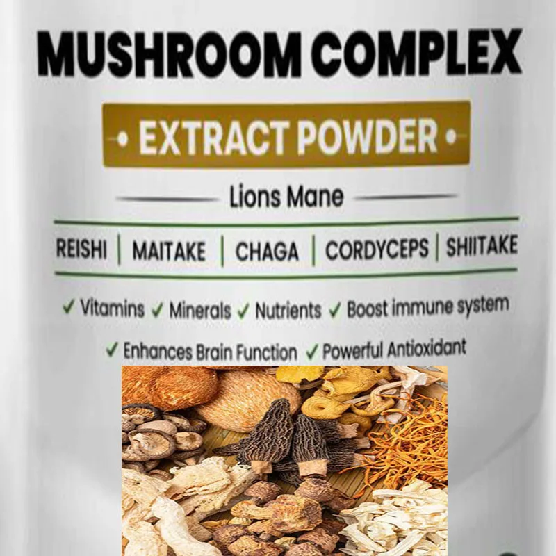 

Top6 Mixed Mushroom Extract Powder &Capsule 30% Polysaccharide Chaga Reishi Cordyceps Maitake Shiitake Lions Mane