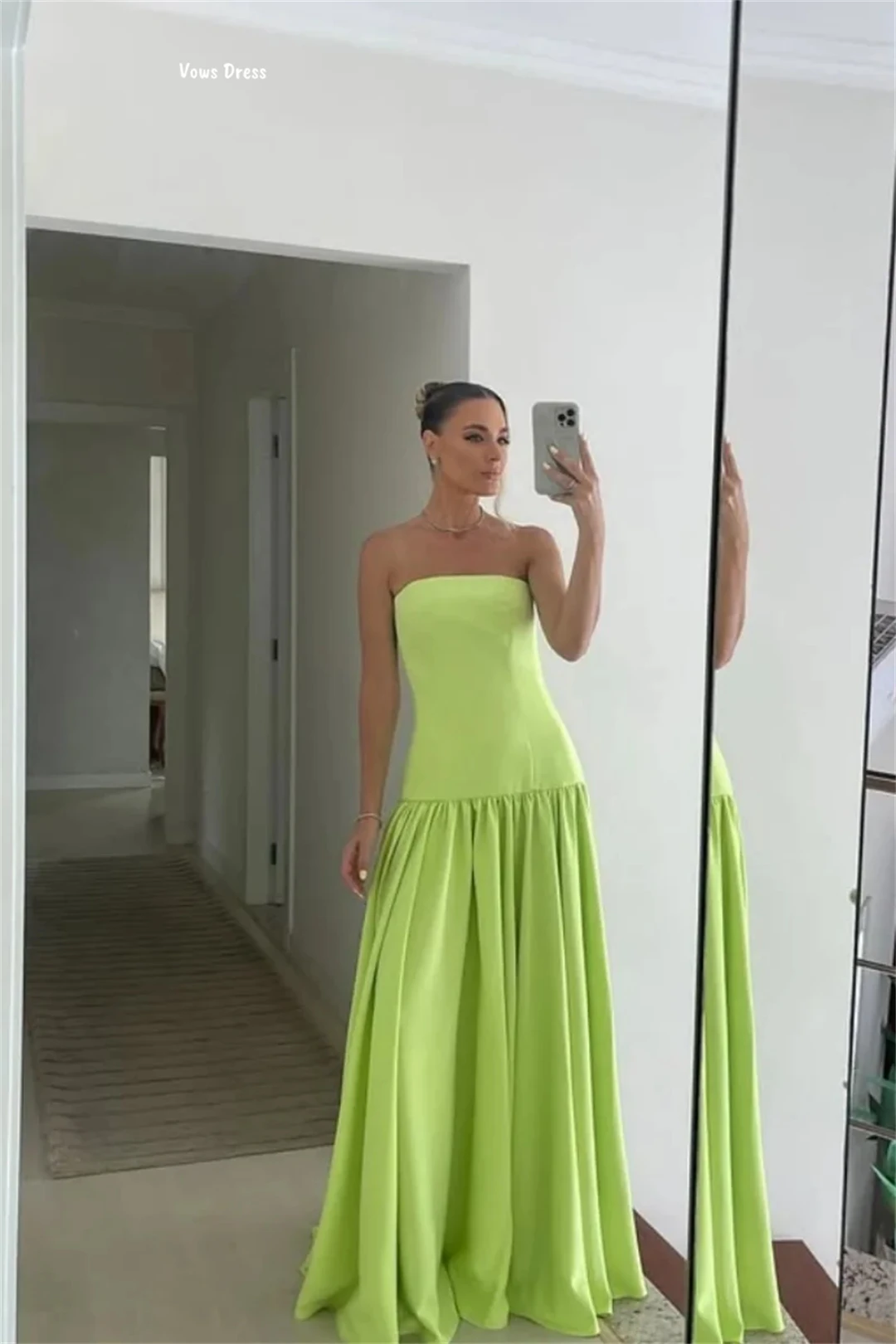 Vows ชุดราตรีสตรี 2025 ชีฟอง Elegant ชุดสตรีสําหรับงานแต่งงาน CUSTOM Made สาย Piglet Breast Ball Gowns พรหม