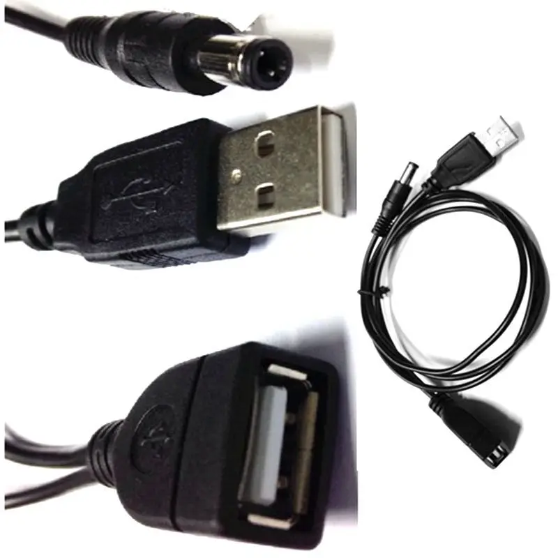 USB Hard Disk Cable USB M/F 5.5 DC 5V 1M 5.5 * 2.1 DC Power USB With Power Cable